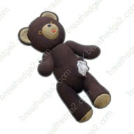 Knitted teddy bear icon