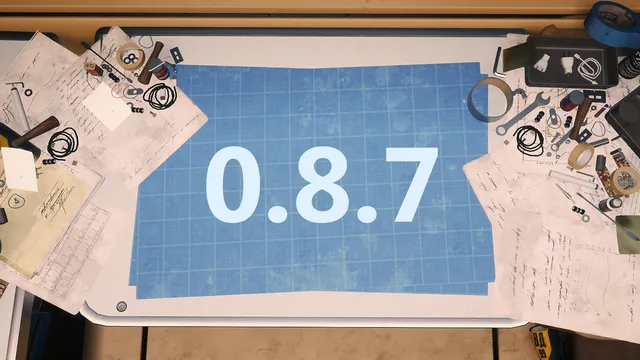 Official Hotfix 0.8.7 announcement artwork